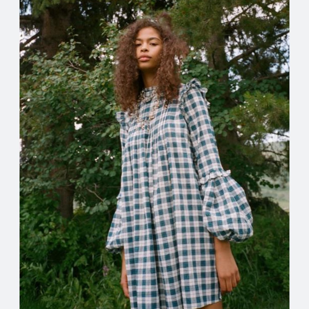 Urban Outfitters Jill Babydoll Mini Dress Plaid M